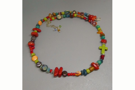 Multicolored Gem Necklace